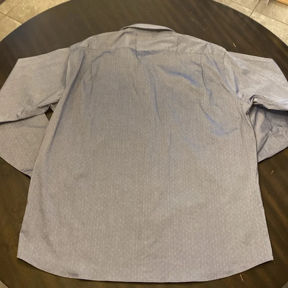 Tommy Hilfiger Mens Long Sleeve Button Shirt Blue/Grey Wrinkle Resistant XL NWT - Picture 8 of 8